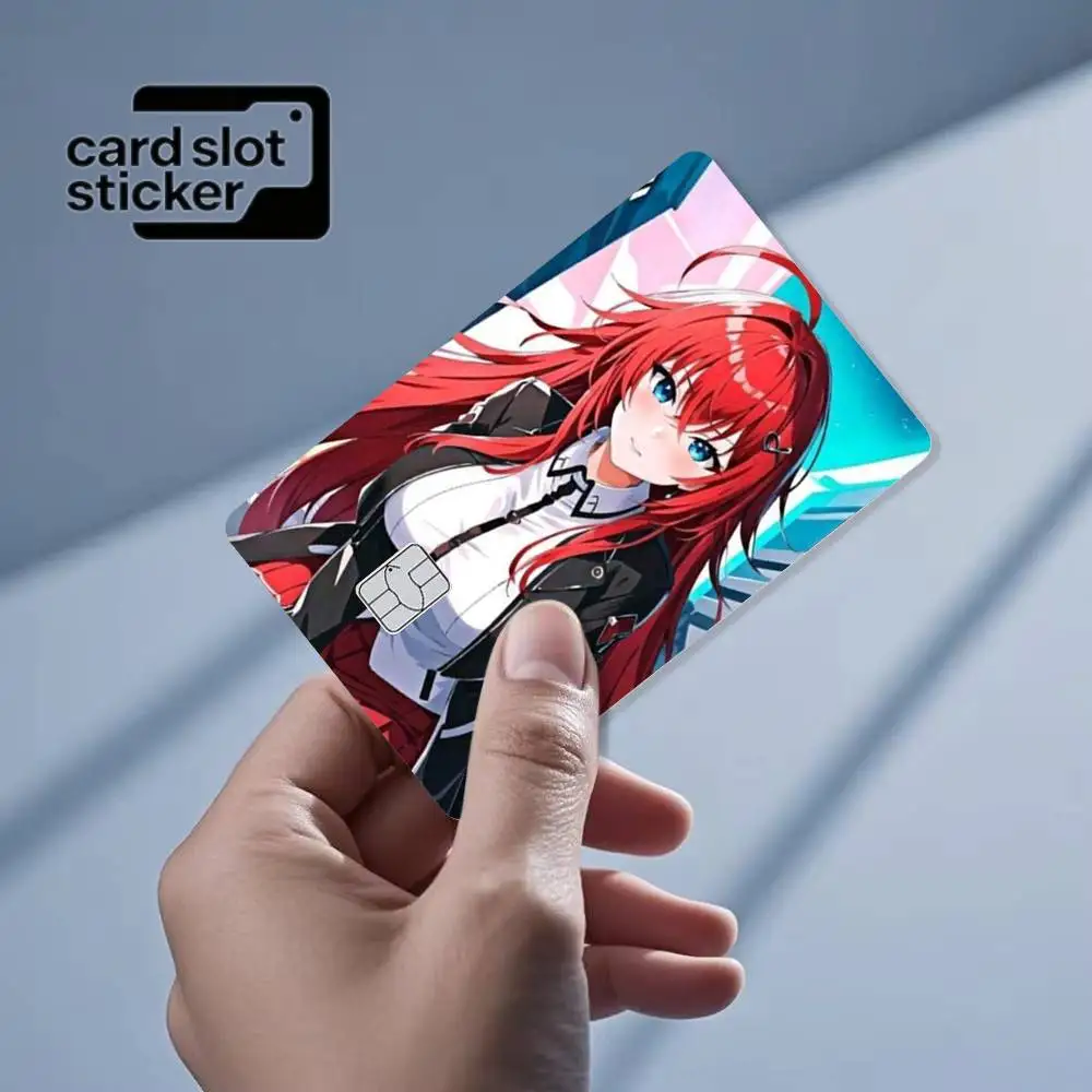 Anime DxD H-High S-School  Credit Card HD Stickers Small Chip Waterproof Sticker Game Card Decal Gift