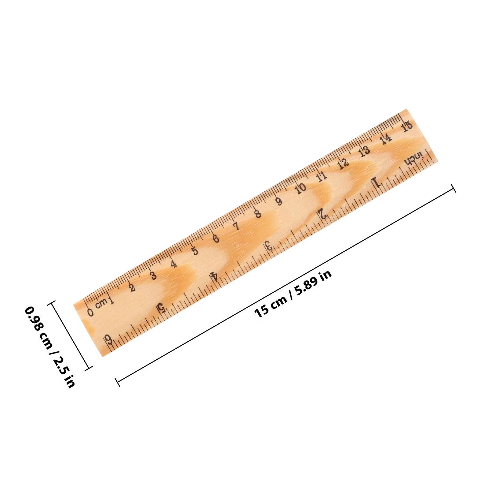 20 قطعة مسطرة خشبية قياس حافة مستقيمة لرسم الكتابة وتعليم الهندسة قوية ليس من السهل كسر مدرسة الطالب #2