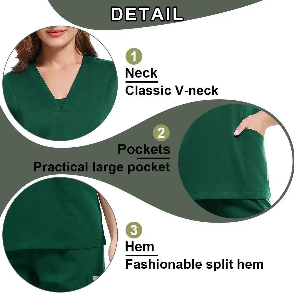 Duże rozmiary uniformów medycznych dla lekarzy i pielęgniarek, komplety scrubów typu jogger, akcesoria szpitalne, odzież do sali operacyjnej, kombinezony chirurgiczne, odzież robocza, nowe