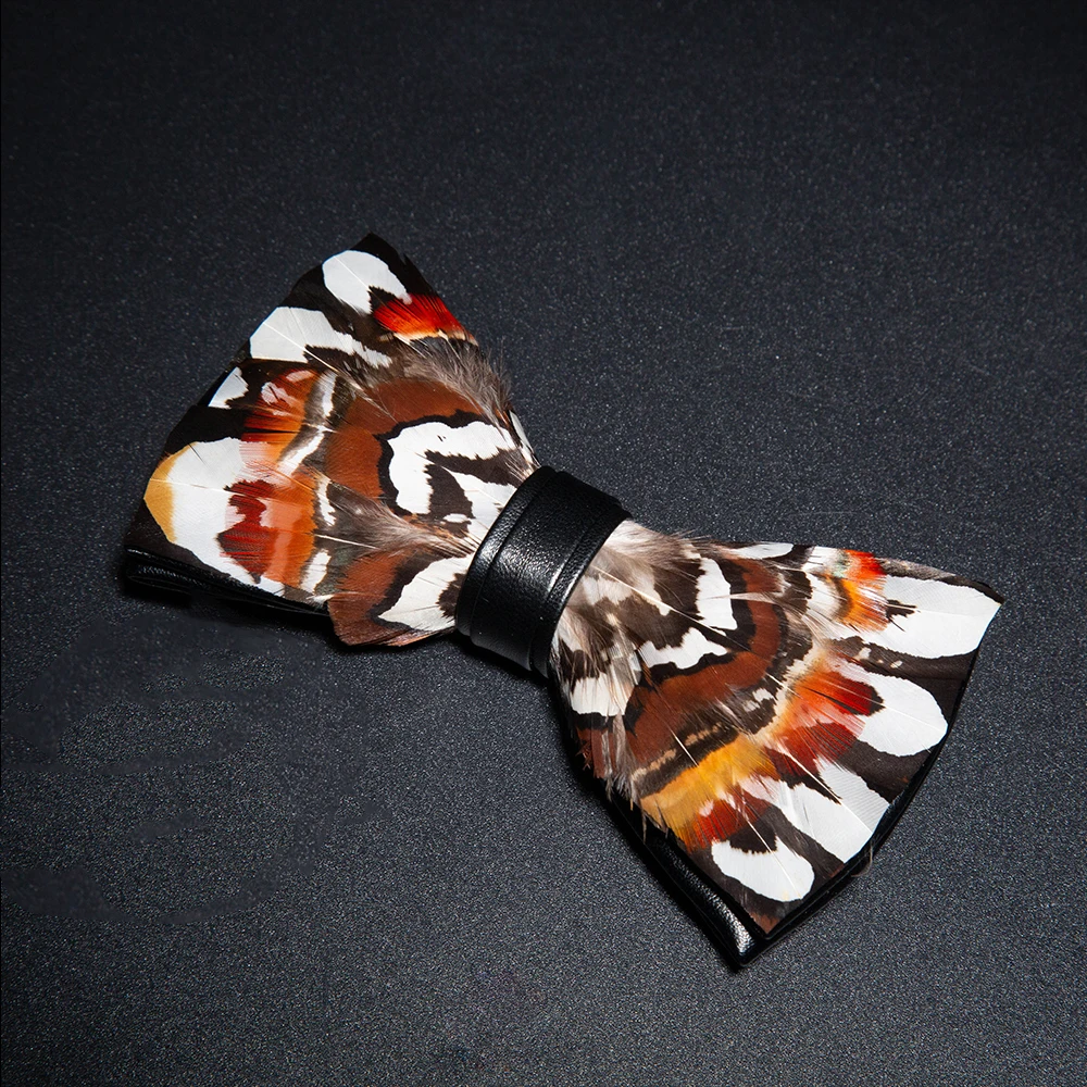 JEMYGINS Neue Design männer Hochzeit Fliege Mode Handgemachte Feder BowTie Geschenk für Geburtstag Party Männer Fliege Anzug Zubehör – Detail 19