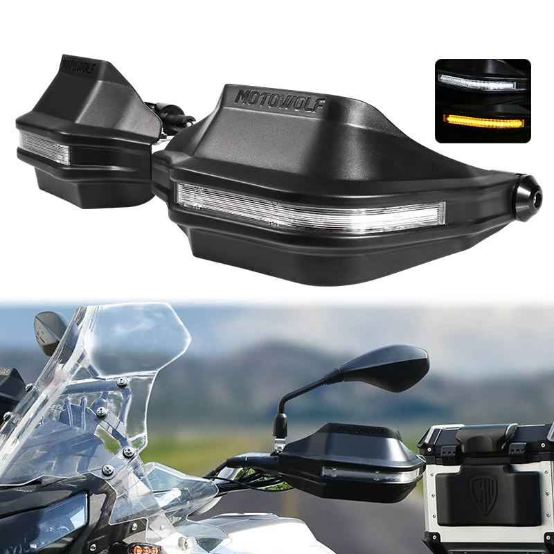 For HONDA NC750X CB300R CB190 CB150R CB 150/300 R Motorcycle Hand Guard Protector Shield Windproof Handlebar HandGuards With LED 