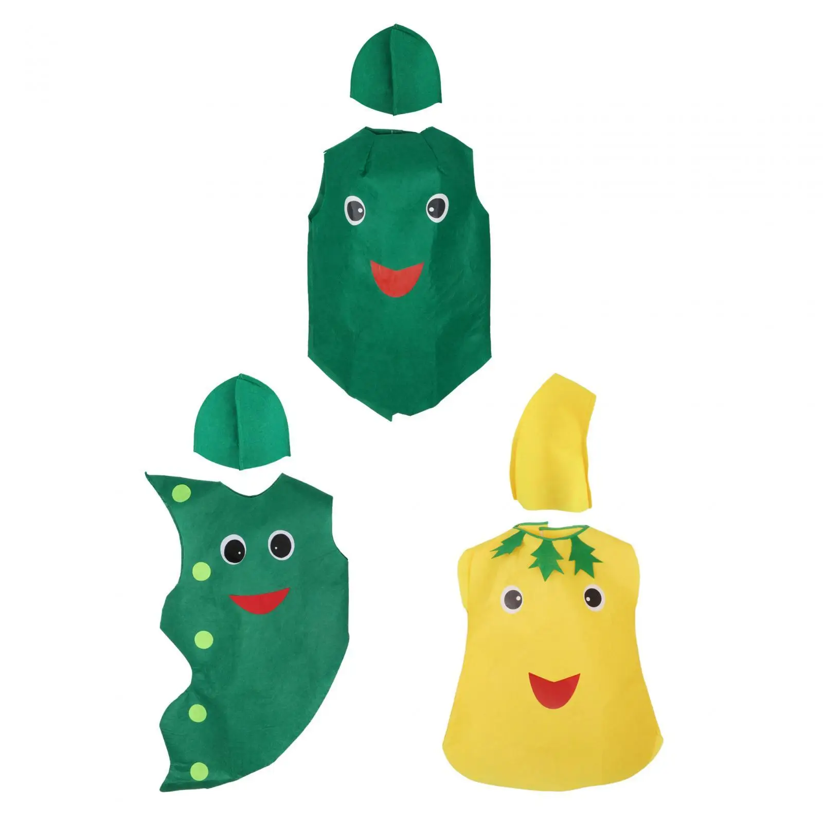 Kids Vegetable Costume with Hat Portable Cosplay Outfit Dress up for Themed Party Props Children Stage Performance Carnivals