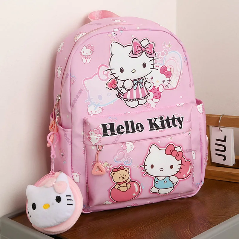 

Рюкзак с рисунком HelloKitty Kuromi Cinnamoroll, кавайные сумки на плечо с принтом, милые милые куклы, кошелек для монет, школьный портфель для студентов, подарок