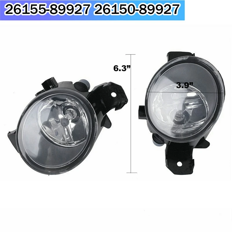 1Pair 26155-89927 26150-89927 Halogen Front Fog Light Headlight For Nissan Qashqai X-Trail Versa Maxima Altima