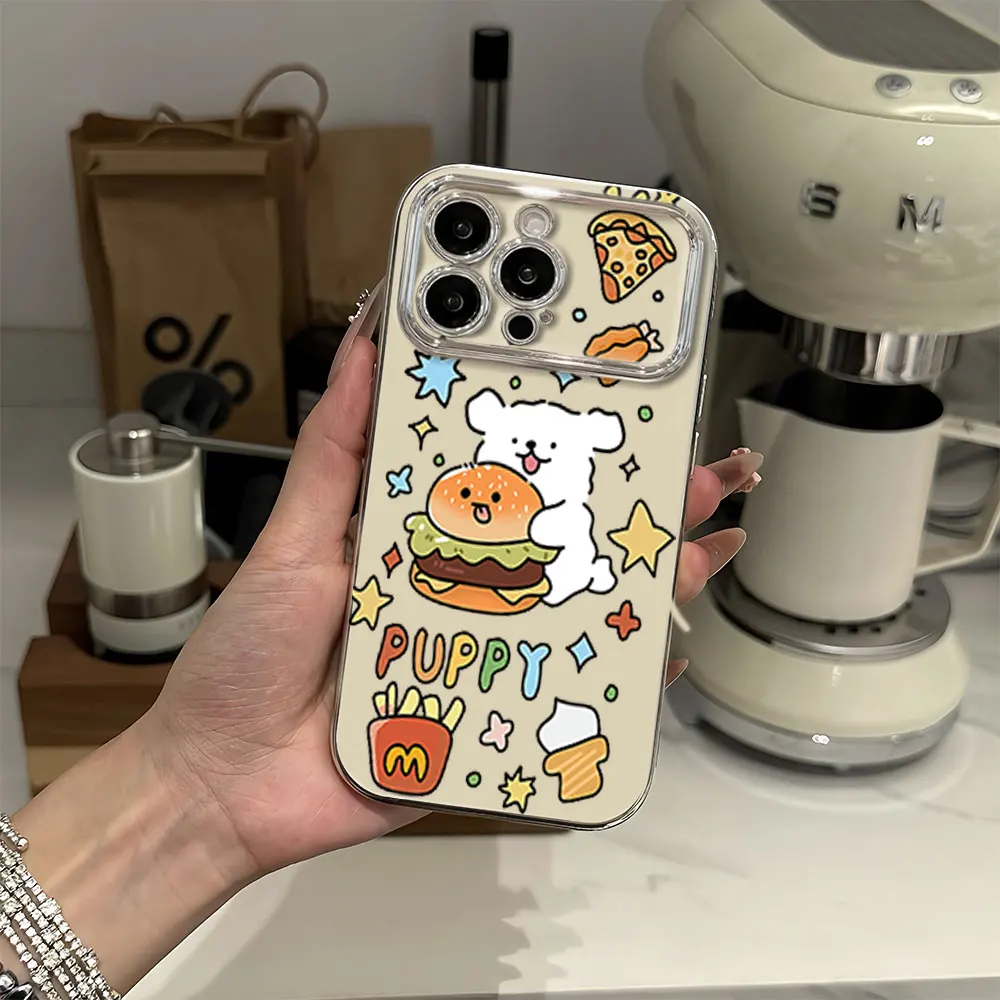 Burger Puppy Electric Ferry Large Window Phone Case For Samsung A22 A23 A32 A51 A24 A20 4G 5G Shell