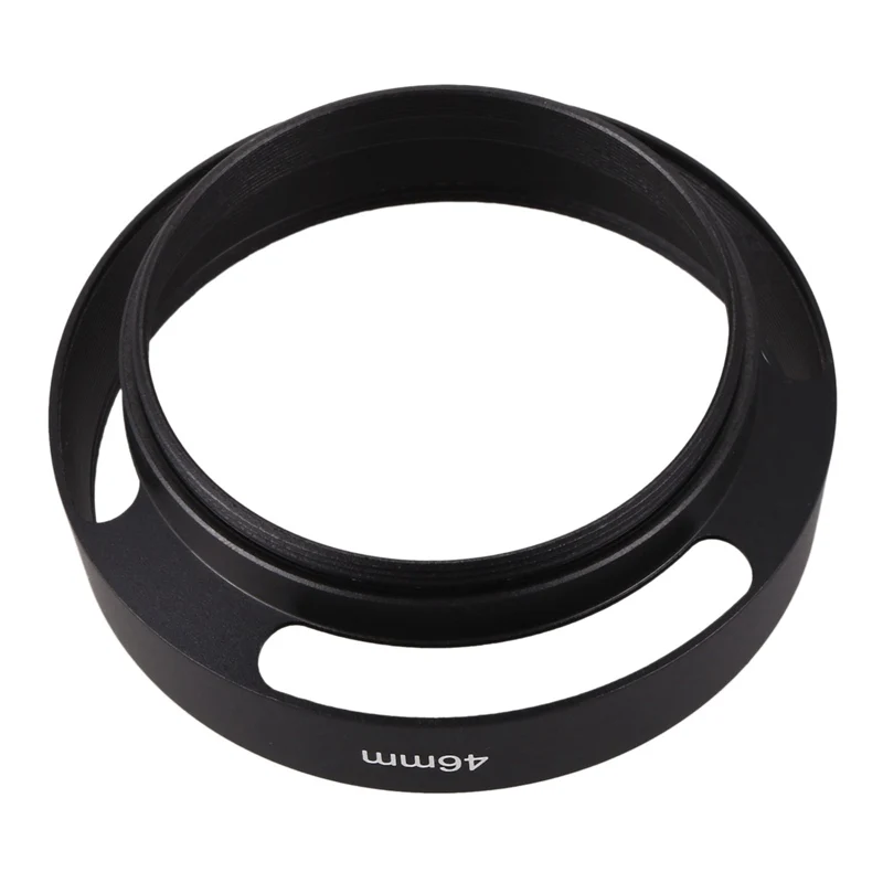 Black 46Mm Metal Lens Hood For 25Mm F1.4 35Mm F1.6 50Mm F1.8 Mirrorless