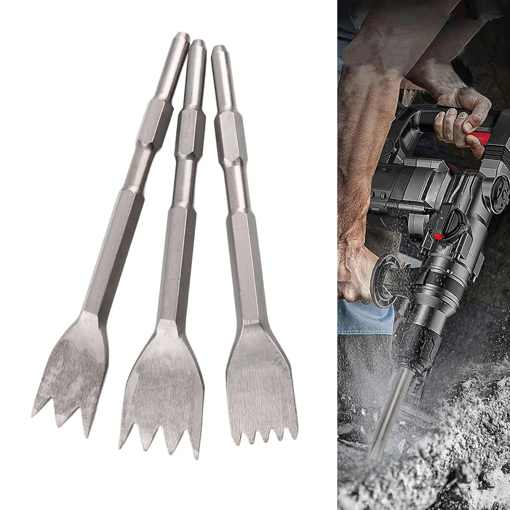 

Инструмент для ремонта строительства, аксессуар для электроинструмента, царапающее бетон, серебряное долото с шестигранным хвостовиком, многозубчатая долота