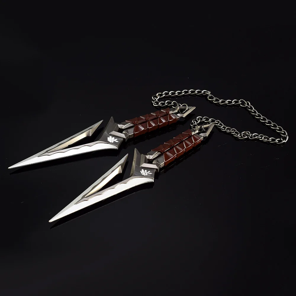 16cm Valorant Weapon Melee Kuronami No Yaiba 닌자 Kunai 게임 무기 모델 금속 사무라이 검 장식품 데스크탑 공예 장난감 소년