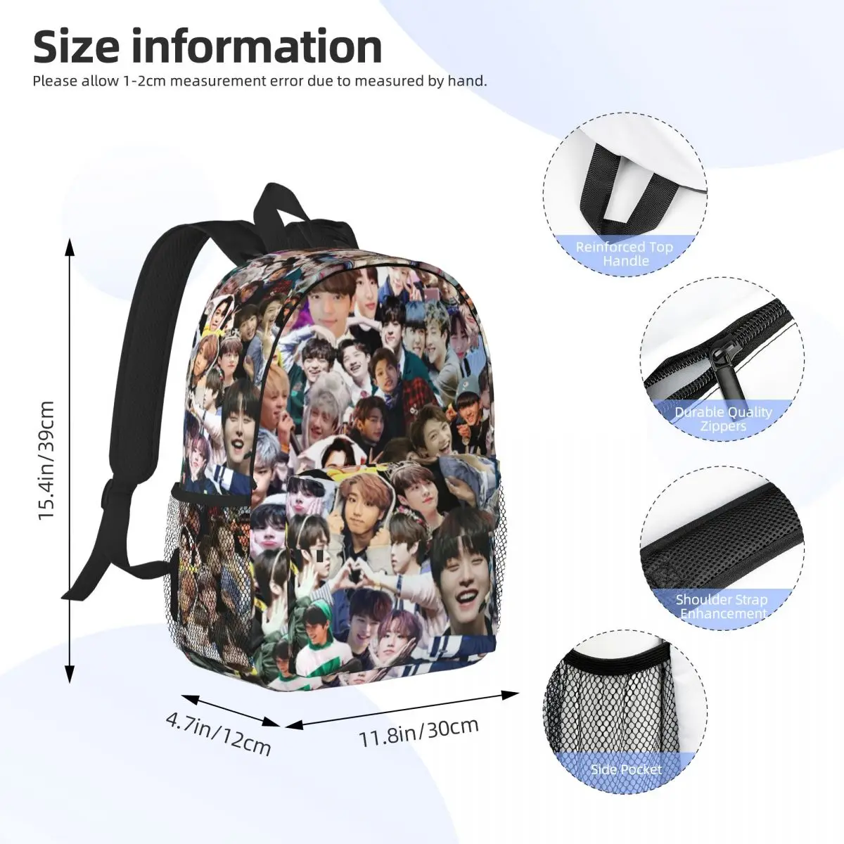 Like Stray Love Kids Nieuwe mode Waterdichte universiteitsrugzak met hoge capaciteit Trendy laptopreisboekentas 15 inch