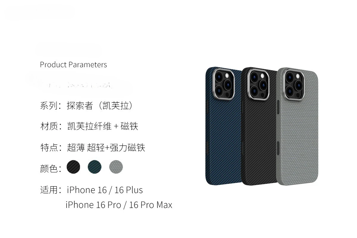 Magnetic Kevlar Carbon Fiber Phone Case