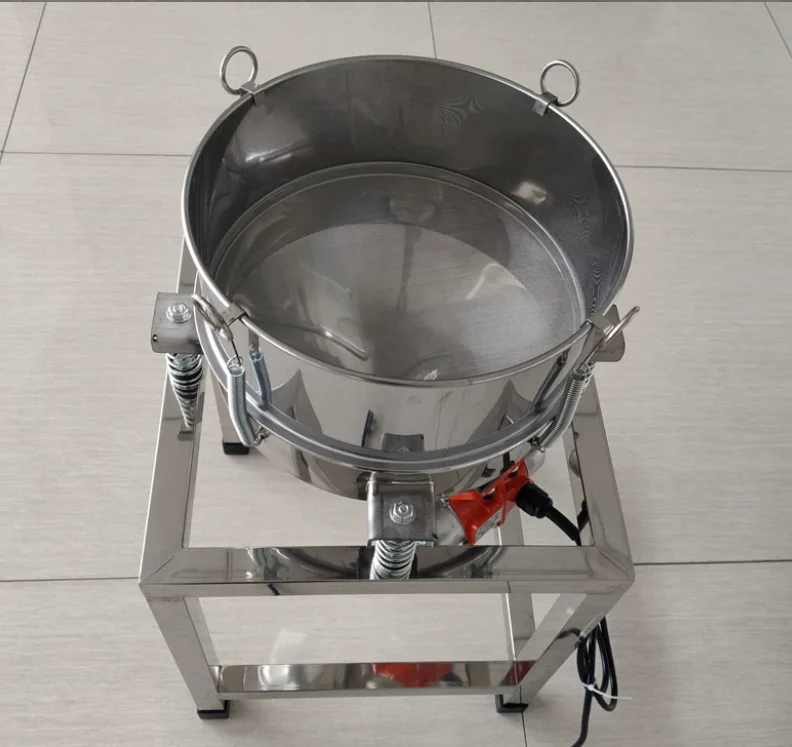 Vibrating Screen Sieve Powder Machine Stainless Steel Small Electric Sieve Filter Medicine Powder Vibration Screening Machine