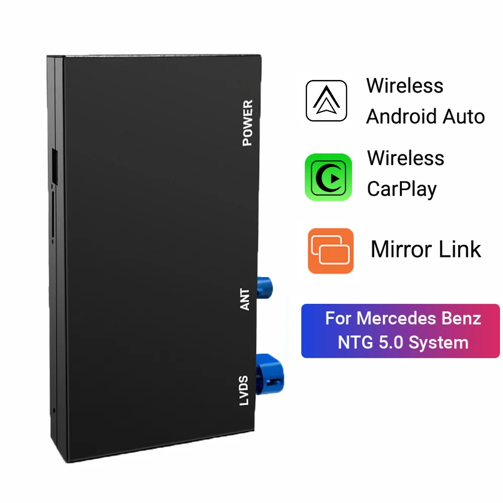 لشاشة BENZ اللاسلكية CarPlay Android Auto لسيارة Mercedes A B C CL S CLA CLS CLASS GLA GLS GLC GLE V250 V260 Sprinter NTG5.0