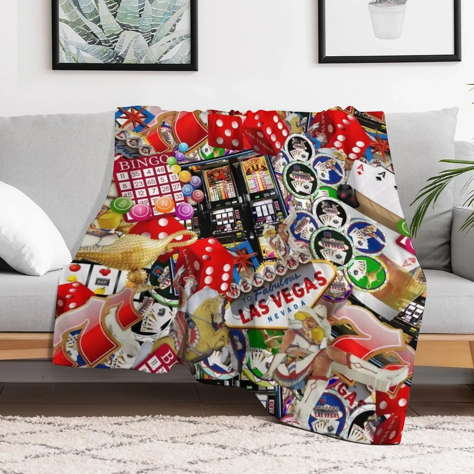 Gamblers Delight - Las Vegas Icons Throw Blanket For Sofa Thin Designers Beach Decorative Beds Blankets