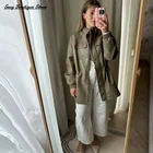 high waist faux "leather"
