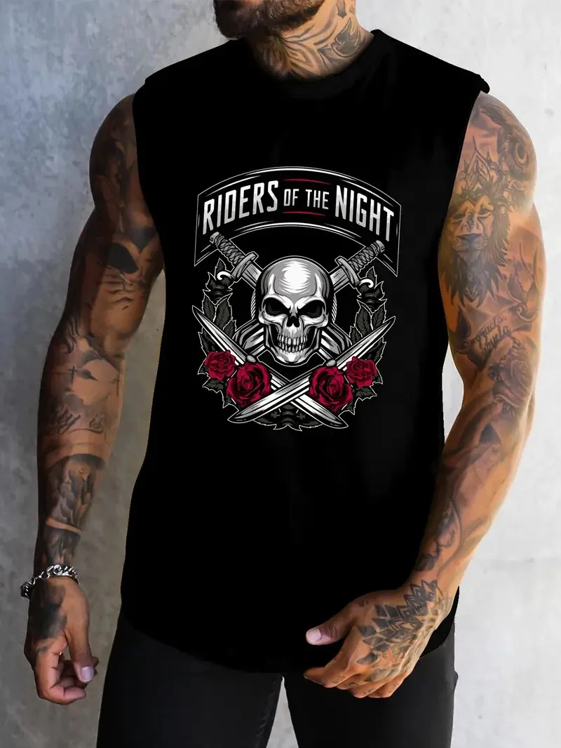 

Men's Retro 3D Printed Sleeveless Fitness Sports Vest Summer Sports Vest New and Fun Round Neck Sleeveless Breathable S-3XL