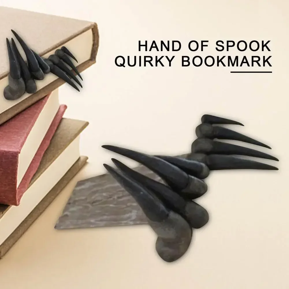 Resin Witch Hand Statue Hand Of Spook Quirky Bookmarks Devil Hand Book Mark Art Figurines Thriller Page Clips Halloween Gifts1pc