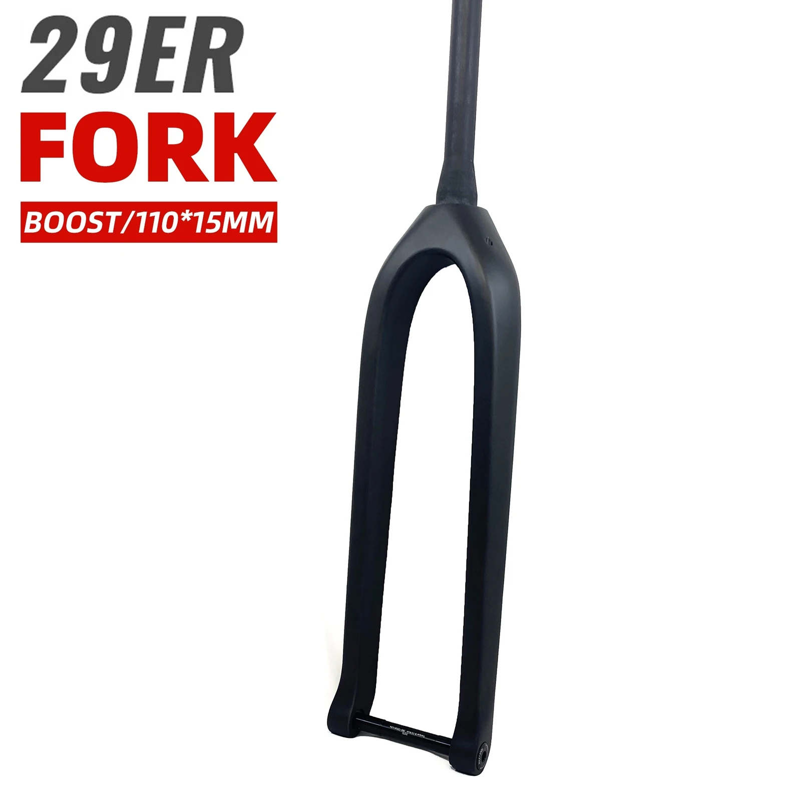 29er Full Carbon Mountain Bike Boost Fork 110*15mm MTB Fork 1-1/8 to 1-1/2 Tapered 29 Boost Fork