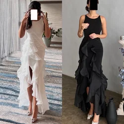 Customized Jiayigong Sparkle Exquisite Jewel Mermaid Floor Length Quinceanera Layered Chiffon Выпускное Платье فساتين مناسبة