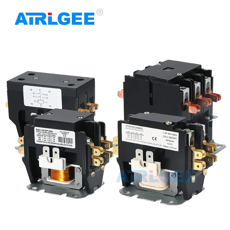 CJX9B-25S/32S AC220V AC110V Rated Coil Voltage 25/32/40A 1/2/3 Poles Definite Purpose AC Contactor For Air Conditioner