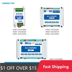 ModBus RTU Série IO Tech RS485 Wild 4DI + 2DO 8 Sorties Numpopularité Rail Installation 8 ~ 28VDC CDEBYTE MA01-AXCX4020