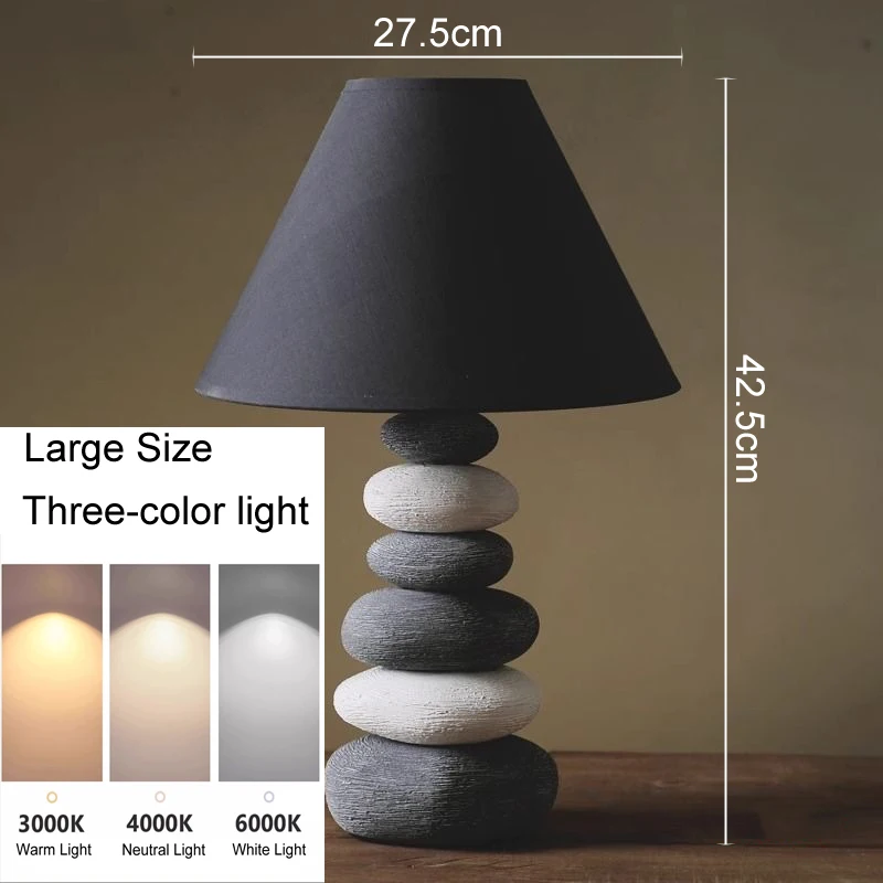 Smart Table Lamp American Retro Creative Warm Fabric Eye Protection Light for Bedroom Bedside Living Room Dining Table Decor