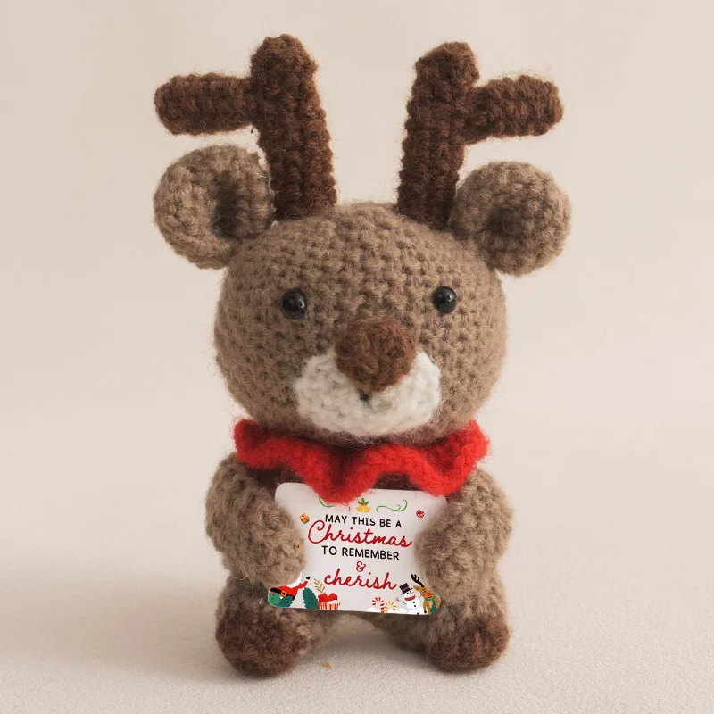 2025, Weihnachts-Häkelpuppe, schöne Weihnachtshäkelpuppe, positive Puppe, Weihnachtsschmuck, emotionales Geschenk – Detail 5