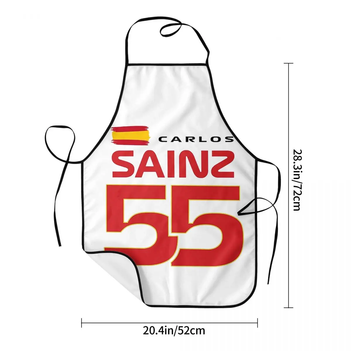 Carlos Sainz Jr F1 Signature Graphic - Dark (3) Apron Chef Cooking Cuisine Tablier Bib Kitchen Cleaning Pinafore for Women Men