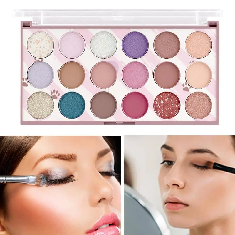 PMurcia-Palette de fards à barrage colorés, 18 couleurs, fard à barrage étanche, scintillant, maquillage de beauté professionnel, 256