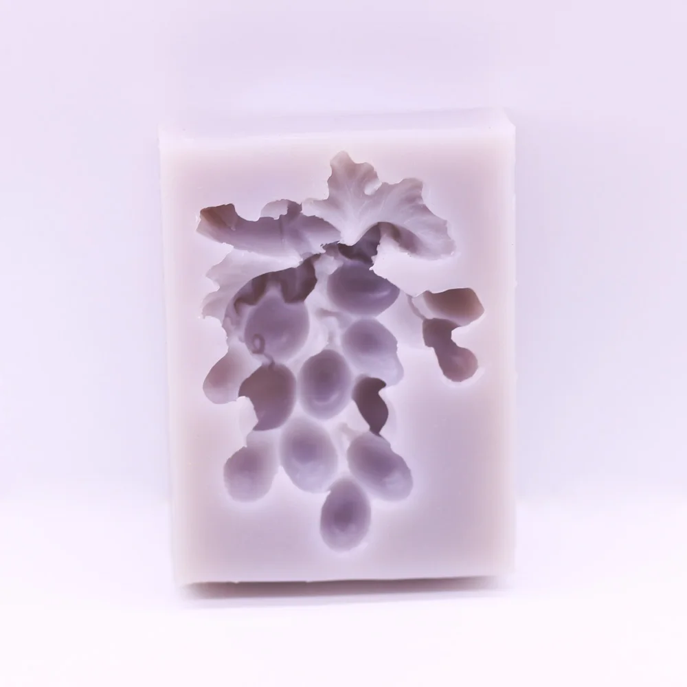 3D Grapes Silicone Mould for Baking Countryside Fruit Leaves Fondant Icing Cupcake Cake Topper Chocolate Candy Resin Clay