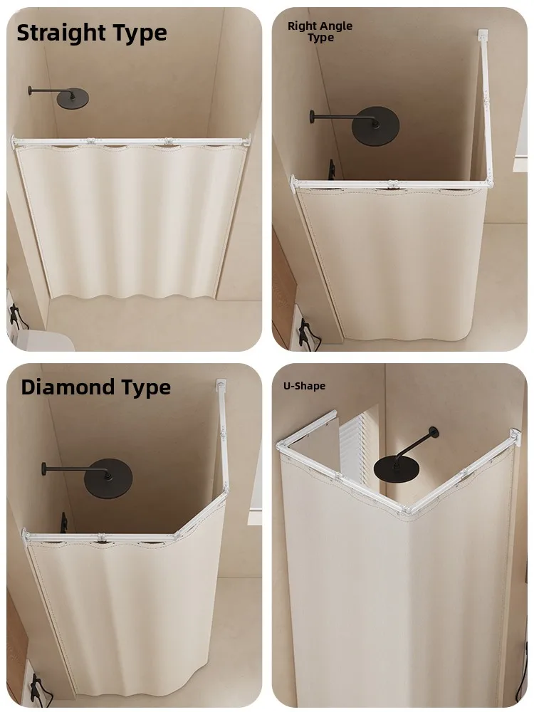 

Водонепроницаемая занавеска для бассейна, разделительная перегородка для влажной и сухой уборки, высококачественная складная занавеска для ванны без сверления