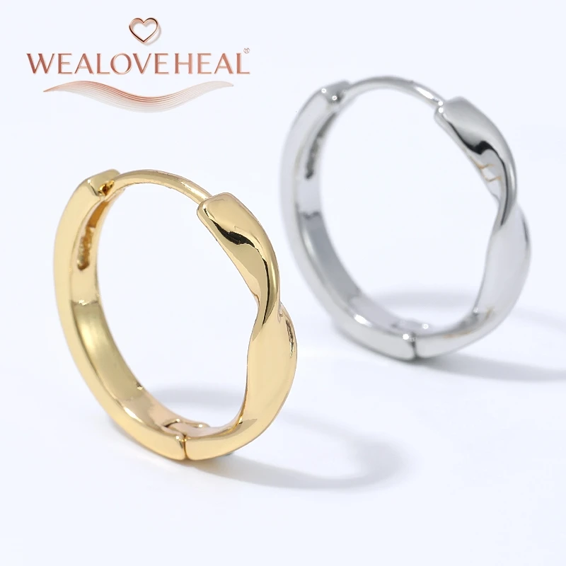 18K vergoldete Messing-Mobius-Creolen, geometrische Twist-Huggie-Ohrringe für Damen, Instagram-Stil, Alltagsschmuck, Party-Schmuck, Geschenk – Detail 16