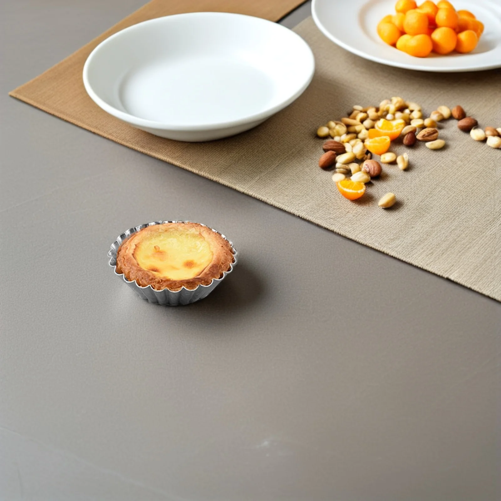 

6Pcs Stainless Steel Egg Tart Molds Creative Baking Mold for Tarts Pies Cheesecakes Cupcakes Desserts Kitchen Bakeware Supplies