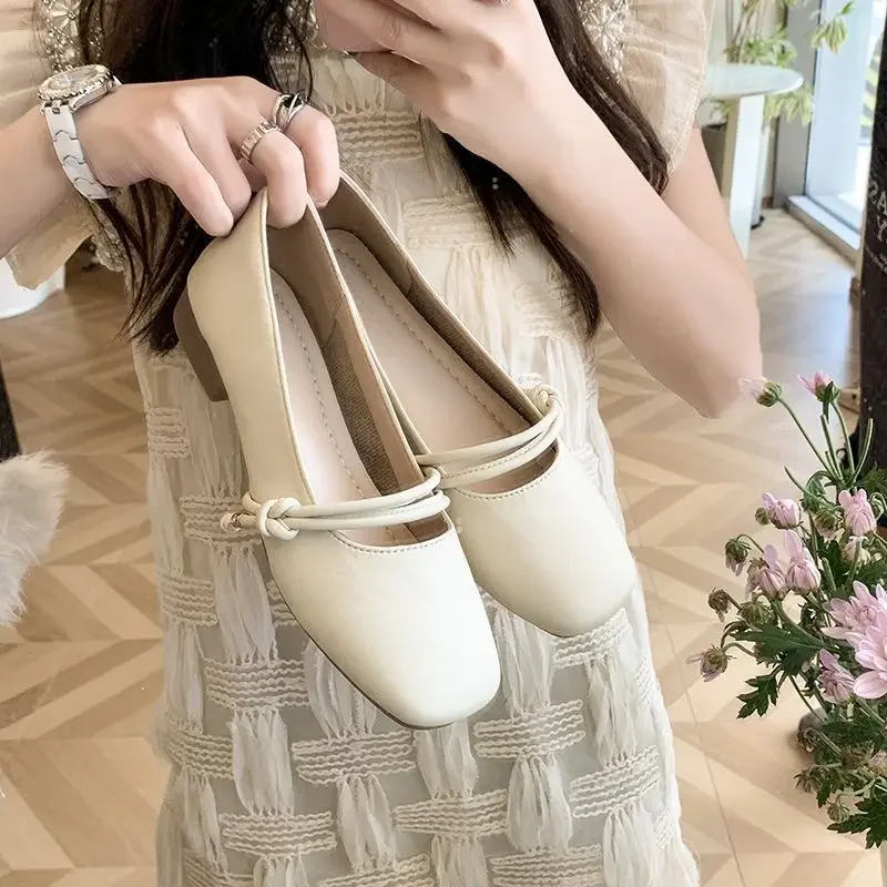 

Super Soft French Skirt Leather Fashion Lightweight Leather Shoes Spring and Summer Mary Jane Shoes Single Women's Shoes