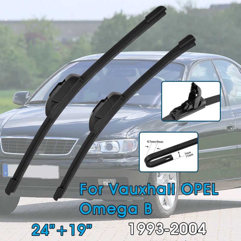شفرات ممسحة السيارة 24 "+ 19" لفوكسهول أوبل أوميغا B 1993-2004 الزجاج الأمامي شفرات النافذة الأمامية اكسسوارات السيارات #1