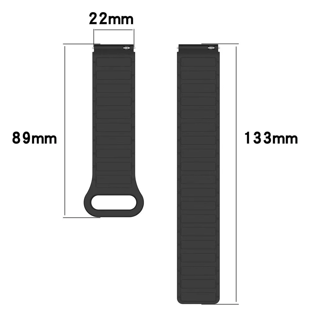 22mm 20mm Magnetic Band For Garmin Forerunner 570 47mm 42mm 265 255 M Venu 3 2 Sq Silicone Loop Strap For vívoactive 6 5 Correa