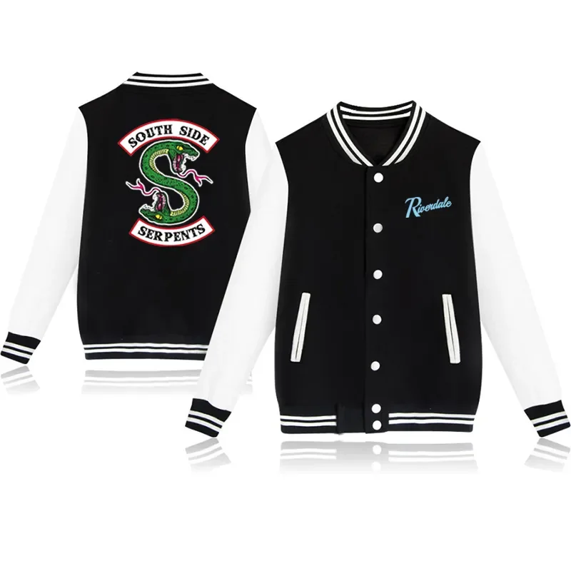 American TV Riverdale Coat Women Jacket South Side Serpents Female Casual Baseball Coat Winter Jacket Fashion Hip Hop Jacket