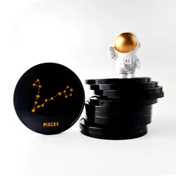 DIY Zodiac Constellation Coaster Silicone Mold Round Resin Epoxy Mould Horoscope Cup Mat Home Decor Craft Making Tools
