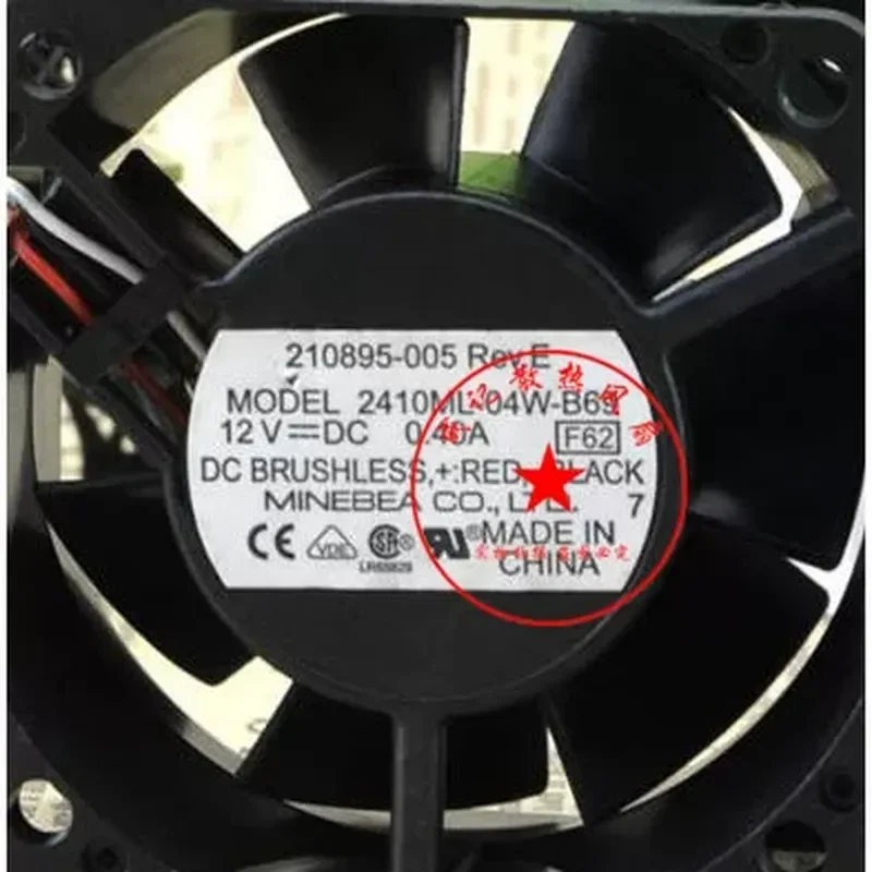 6025 original NMB 2410ML-04W-B69 12V 0.40A three-wire industrial computer, cooling fan