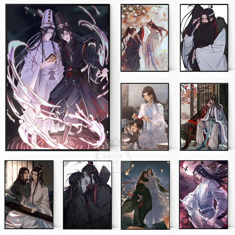 Mo Dao Zu Shi Poster Wei WuXian Lan Zhan China Anime HD Picture Print Canvas Painting Living Room Decoration Wall Art Home Decor