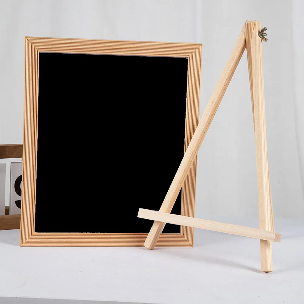 

Wooden Standing Easel with Magnetic Blackboard for Drawing Writing Painting Educational Gift