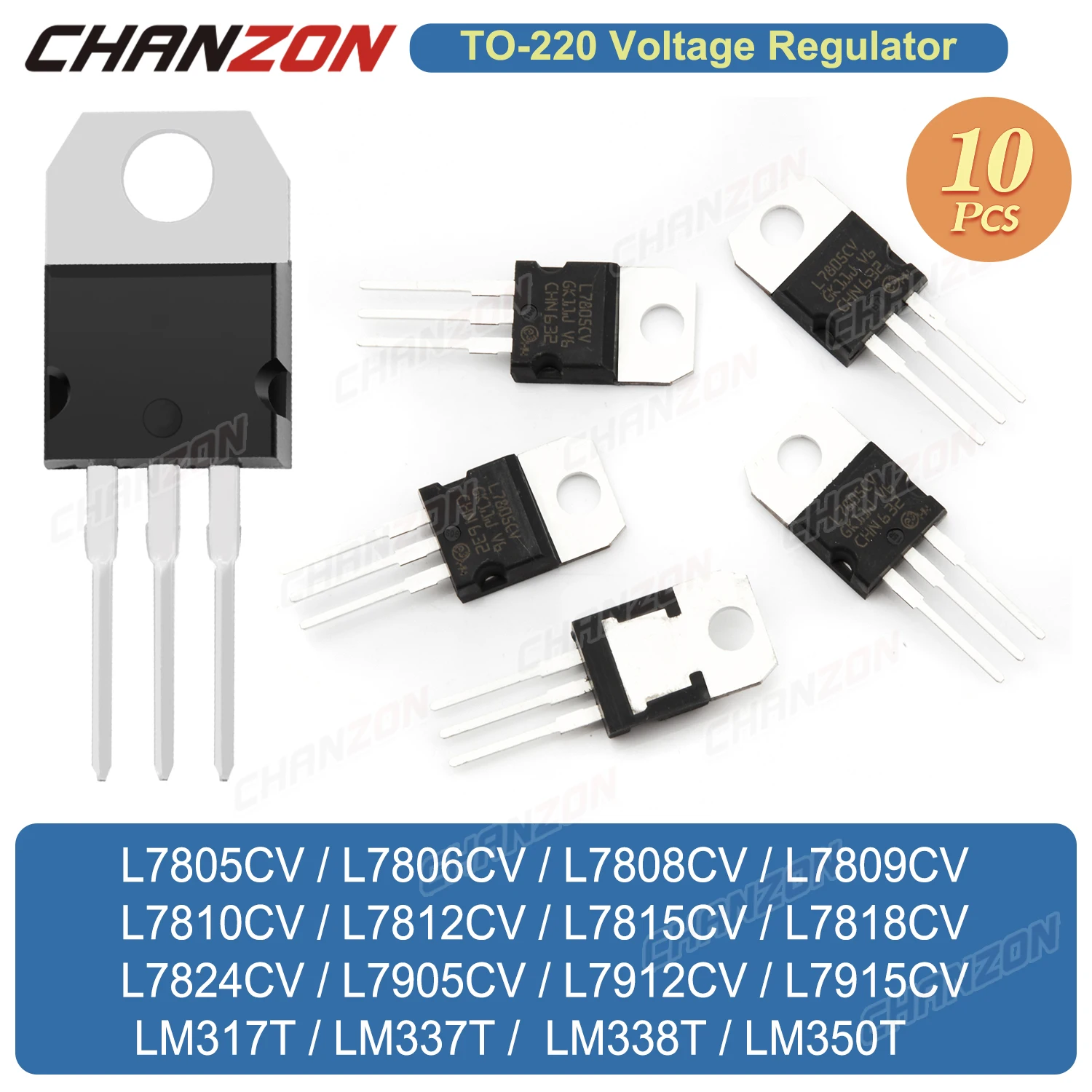 TO220 Lm317T Lm337T L7805Cv L7806Cv L7808Cv L7809Cv L7810Cv L7812Cv L7815Cv L7905Cv L7912Cv L7915Cv Voltage Regulator Transistor