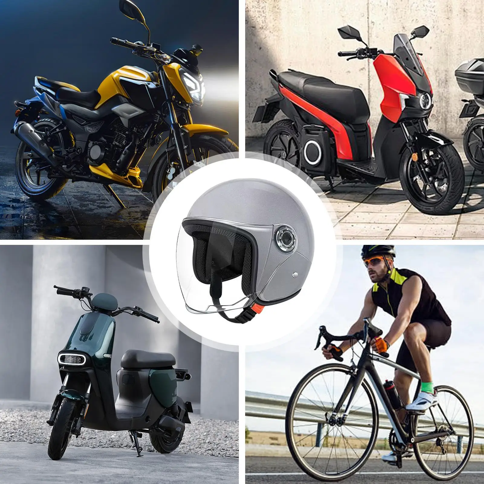 

Motorcycle Helmet Electric bike helmets winter cold protection warm half helmet motorcycle helmet for Riding Outdoor Travel