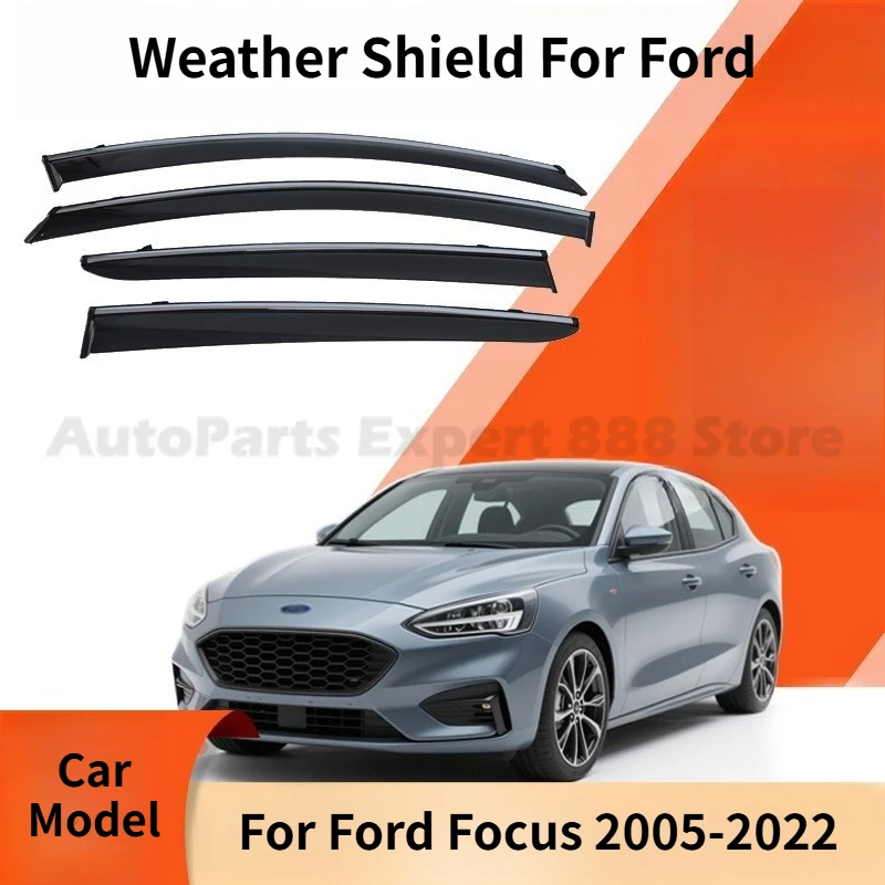 

Дефлекторы окон (ветровики) для Ford Focus 2005-2022: Защита от дождя и ветра, накладки на окна, козырьки-«реснички»