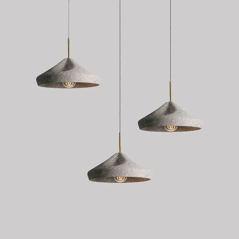 Imagem -06 - Nordic Industrial Cement Led Chandelier Pendant Lamp Creative Hanging Lights para Shopping Mall e Restaurante Lâmpada de Pedra para Quarto Cabeceira Café