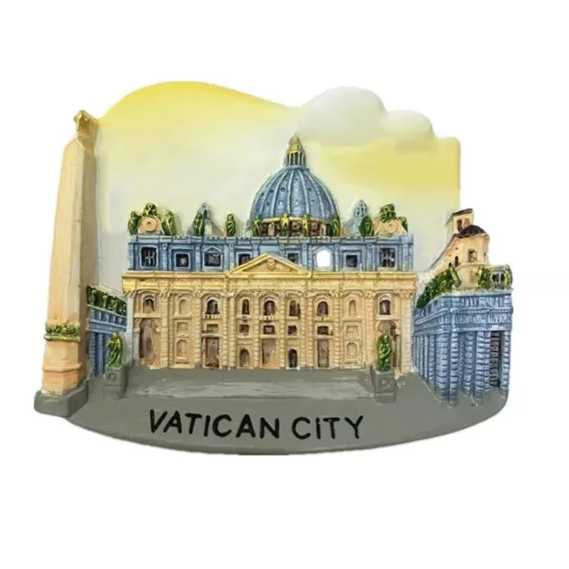 Vatican-imanes 3D para nevera, pegatinas magnéticas fuertes de recuerdo, suministros para el hogar, 1 unidad
