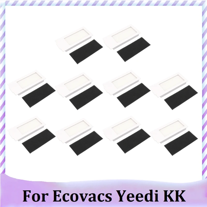 10PCS Vacuum Cleaner Replacement Spare Part Washable Filters For Ecovacs Yeedi KK Robot