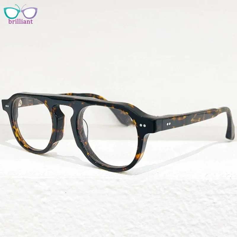 

High Quality Handmade Eyeglass Frames for Men Round Acetate Retro Optical Glasses for Women Myopia Reading Prescription Eyewear