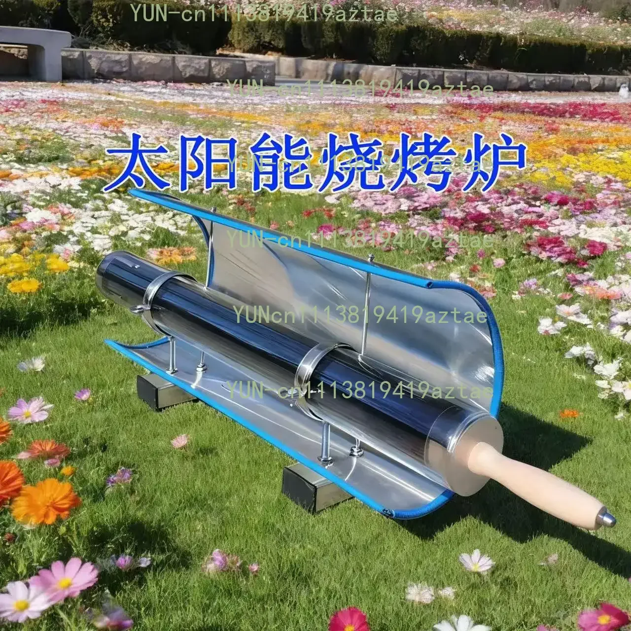 Portable Parabolic Solar Oven Integrated Outdoor Solar Cooker Eco-Friendly Smokeless BBQ Grill Reaches 288°C High Efficiency