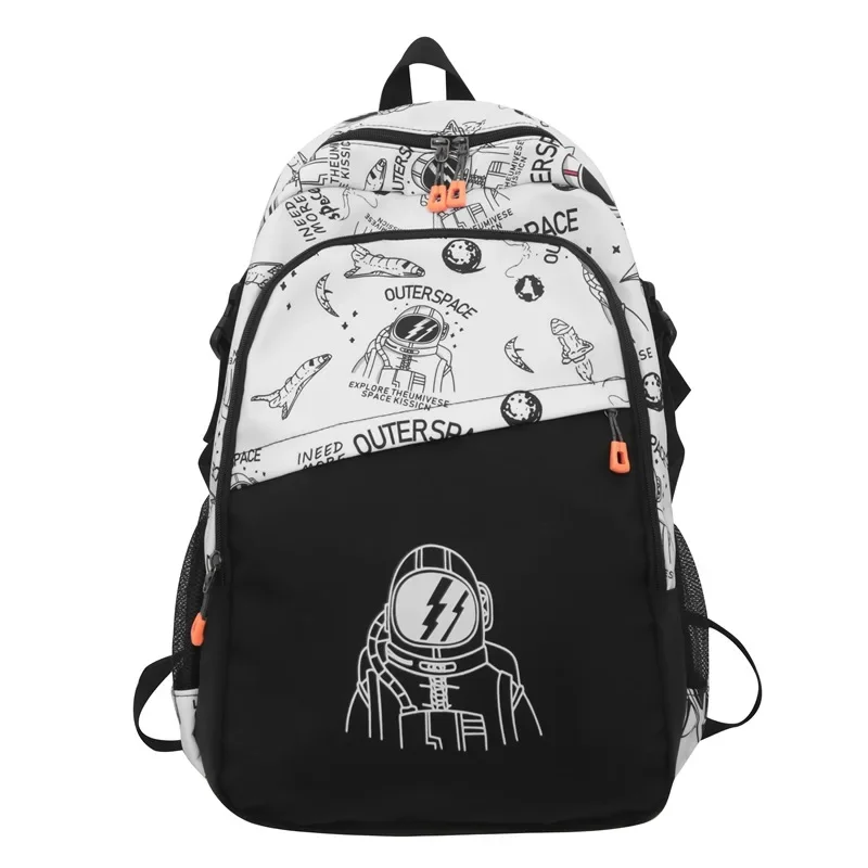 New Backpack Male Fashion Spine Protection Brand High School Students Backpack Large Capacity Wear-resistant Computer Bag