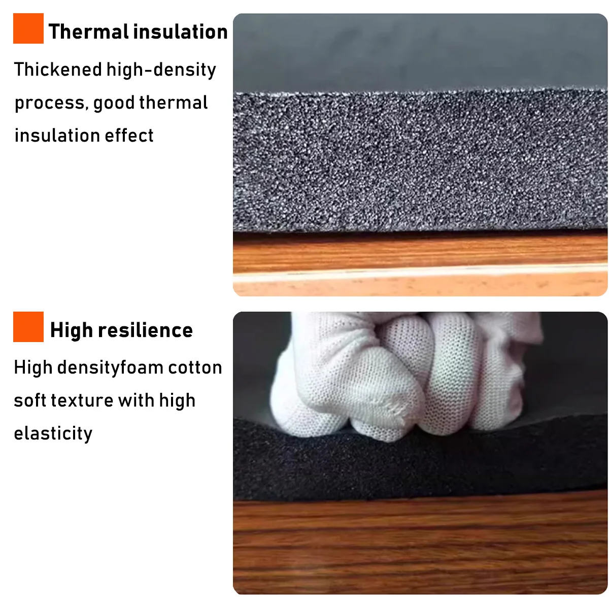 Car Soundproof Cotton 20x40x10mm Automotive Sound Deadening Mat Heat Insulation Foam Sheet Noise Reduction Pad For Vehicle Door